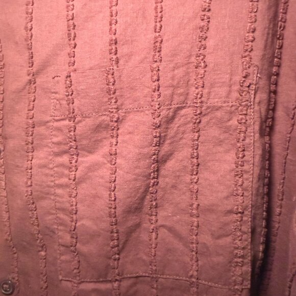 XXL Burgundy/Maroon H&M Short Sleeve Button Up - Picture 3 of 6